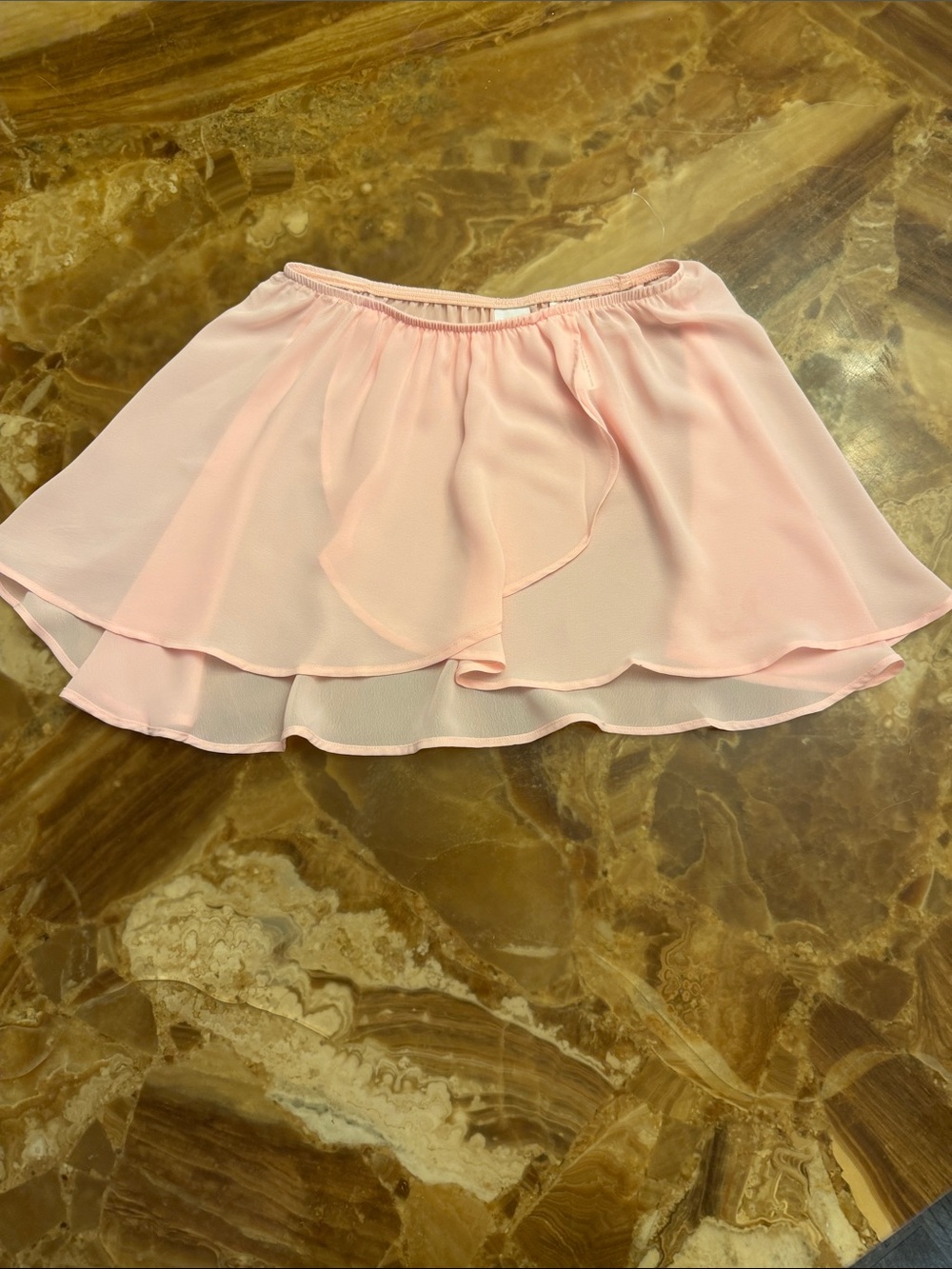 Bloch Pale Pink Layered Chiffon Skater Skirt would not allow change to KIDS